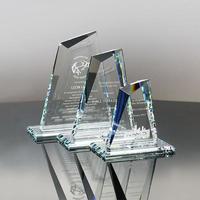 Noble Custom Engraving Faceted Kryptonite Glass Award