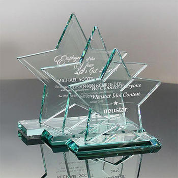 Noble High Quality Jade Glass Star Award
