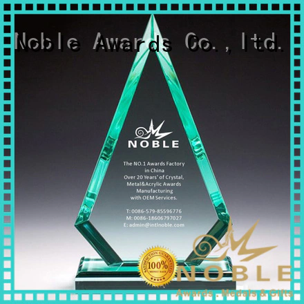Noble Awards cheap custom shape Custom made Clear Building Reflection Acrylic Award with Wood Base with Gift Box For Gift