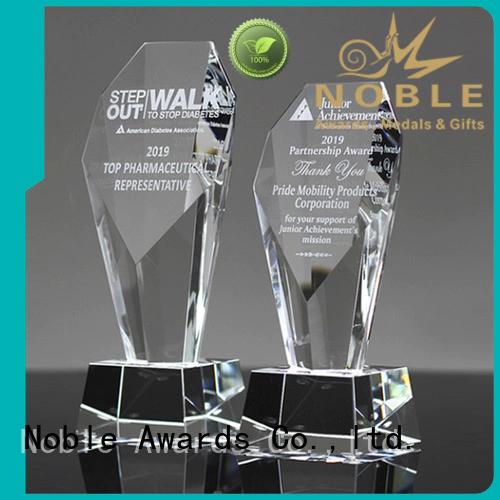 Noble Awards Custom Noble Blank Crystal Trophy Award premium glass For Sport games