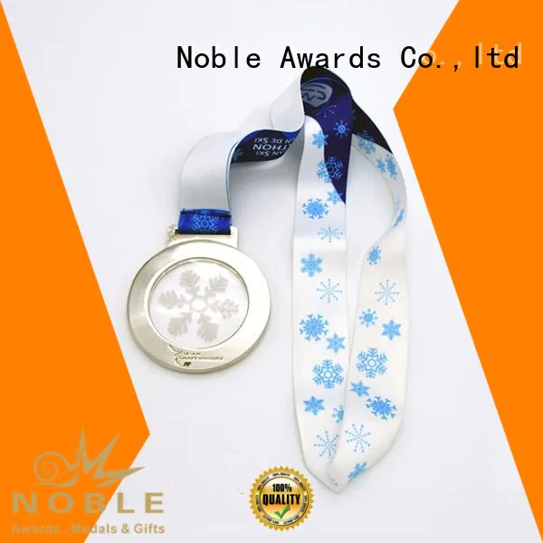 Customized Zinc Alloy Silver Medal With Red Ribbon Zinc Alloy For Awards Noble Awards
