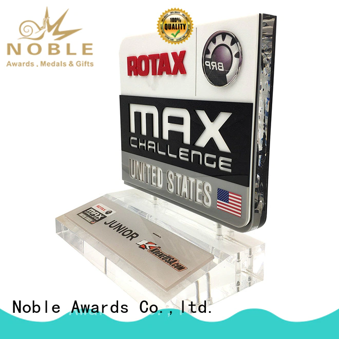 Custom made Clear Building Reflection Acrylic Award with Wood Base For Gift Noble Awards
