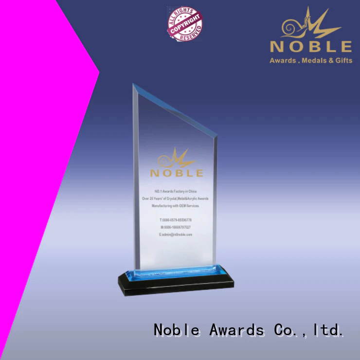 acrylic awards wholesale wood base For Sport games Noble Awards