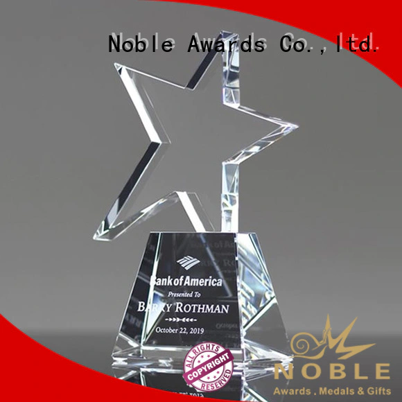 Hot sale 2019 Noble Fantastic Clear No.1 Crystal Awards With Gift Box For Sport games Noble Awards