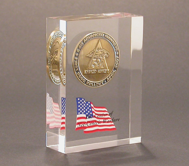 Embedded acrylic awards