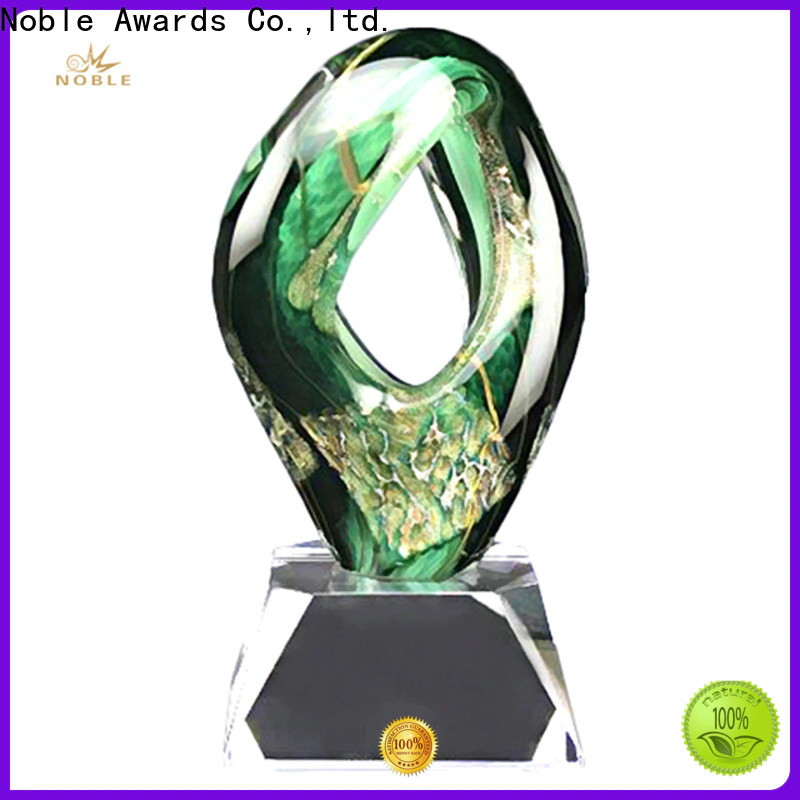 Noble Awards crystal Art glass trophies for wholesale For Sport games
