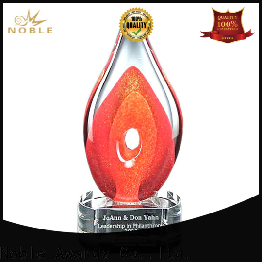 Noble Awards high-quality Art glass trophies customization For Sport games