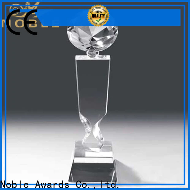 Noble Awards premium glass Crystal Trophy Award for wholesale For Gift