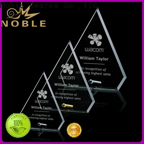 Noble Awards crystal glass trophy bulk production For Awards