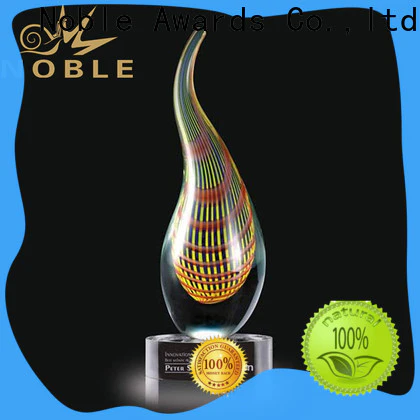 funky Art Craft glass trophies crystal ODM For Gift
