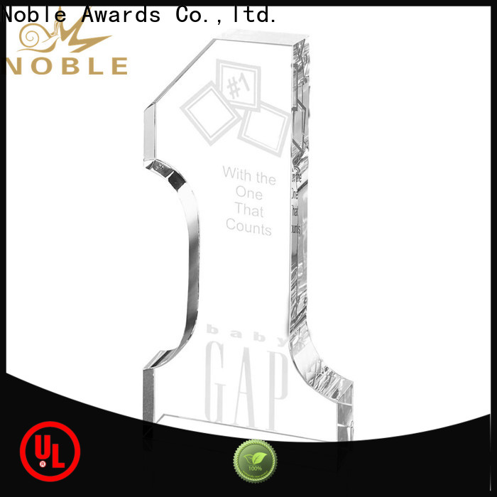 Noble Awards premium glass Blank Crystal Trophy supplier For Awards