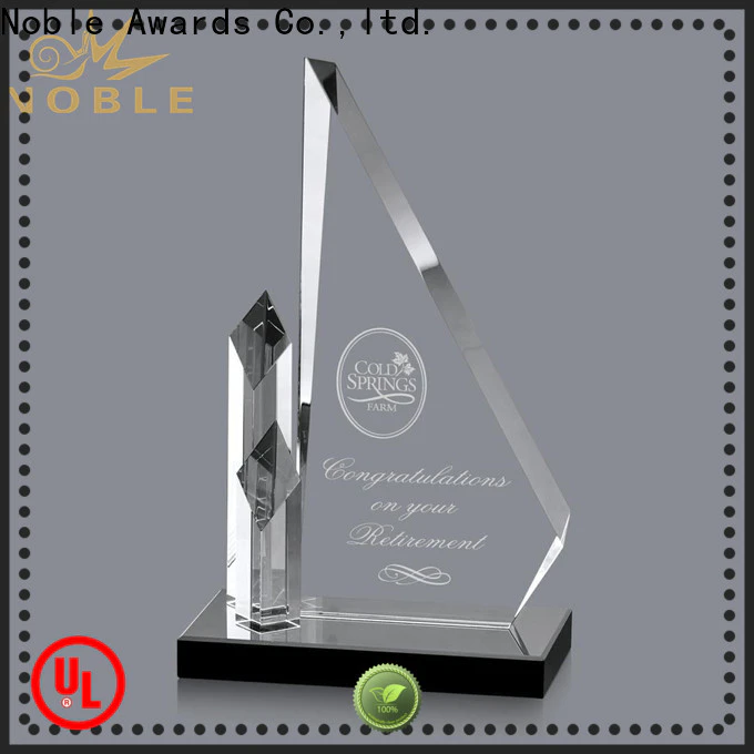 Noble Awards premium glass Crystal Trophy Award for wholesale For Awards