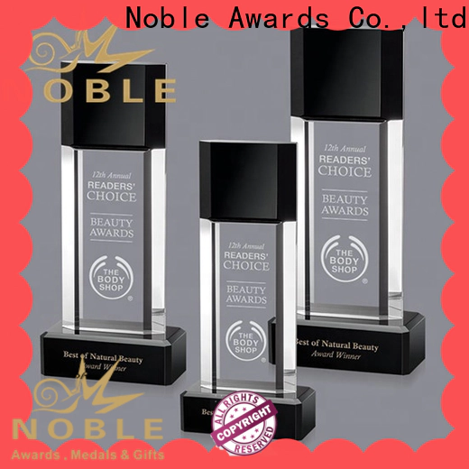 Noble Awards at discount Blank Crystal Trophy bulk production For Awards