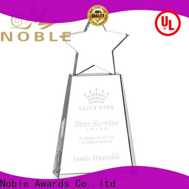 Noble Awards Breathable Blank Crystal Trophy bulk production For Sport games