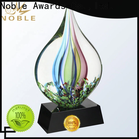 Noble Awards solid mesh Art glass trophies bulk production For Sport games