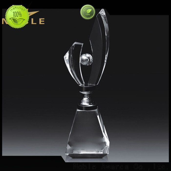 Noble Awards jade crystal glass tennis trophy free sample For Gift