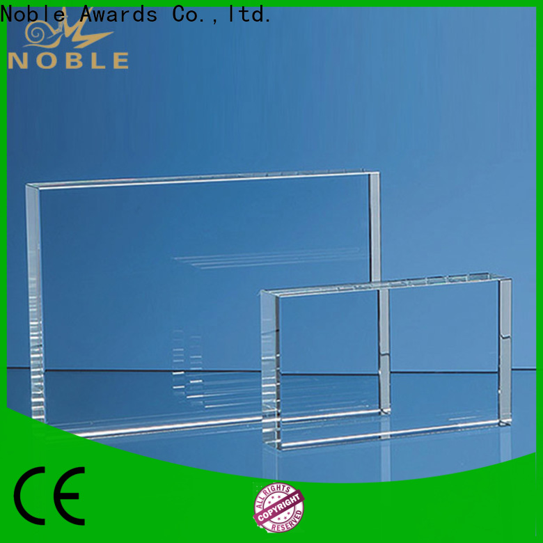 Noble Awards jade crystal plaque glass bulk production For Gift