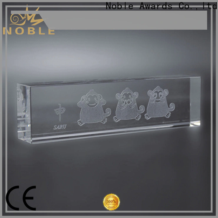 Noble Awards jade crystal round glass trophy customization For Awards