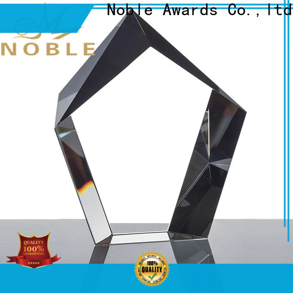 at discount crystal glass golf trophies premium glass OEM For Awards