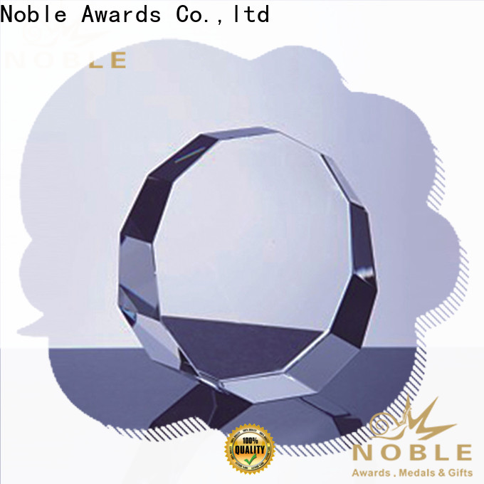 Noble Awards jade crystal glass soccer trophies free sample For Sport games