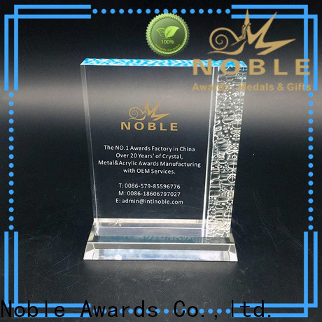 Noble Awards portable acrylic trophy making factory For Awards