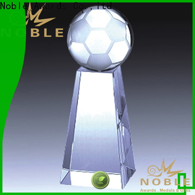 Noble Awards jade crystal round glass trophy bulk production For Sport games