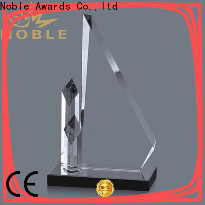 Noble Awards premium glass clear trophy ODM For Awards