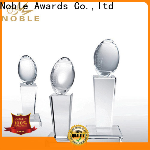 Noble Awards portable bespoke crystal soccer trophy ODM For Awards