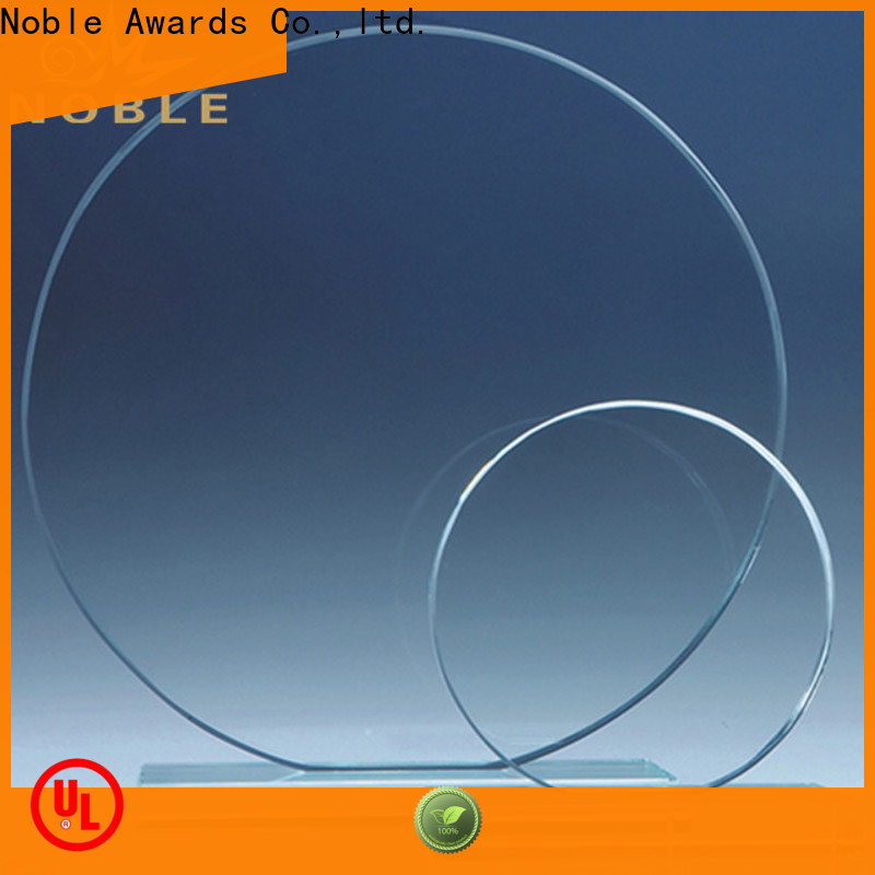 Noble Awards premium glass glass soccer trophies for wholesale For Sport games