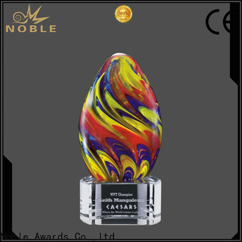 Noble Awards durable art glass awards trophies get quote For Sport games