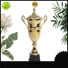 durable metal football trophy K9 Crystal with Gift Box For Awards