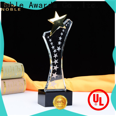 at discount crystal glass golf trophies jade crystal OEM For Gift