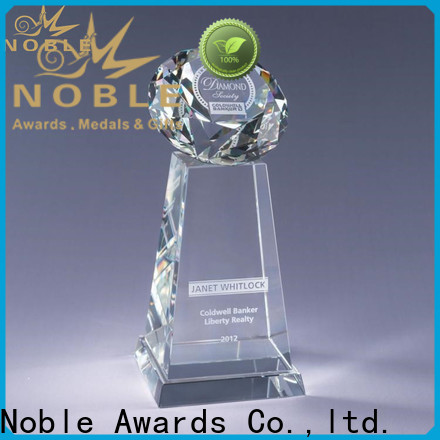 Noble Awards jade crystal glass trophies free engraving OEM For Sport games