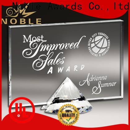 Noble Awards latest small glass plaque ODM For Awards