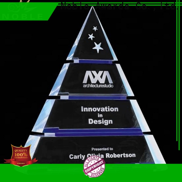 Noble Awards jade crystal glass trophy maker for wholesale For Gift