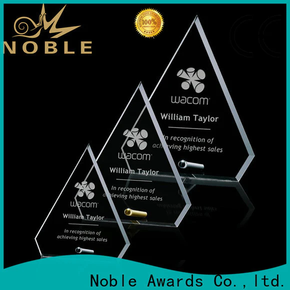 Noble Awards Transparent custom glass trophy for wholesale For Awards
