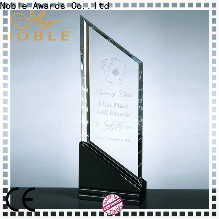 Noble Awards solid mesh etched glass trophies awards supplier For Awards