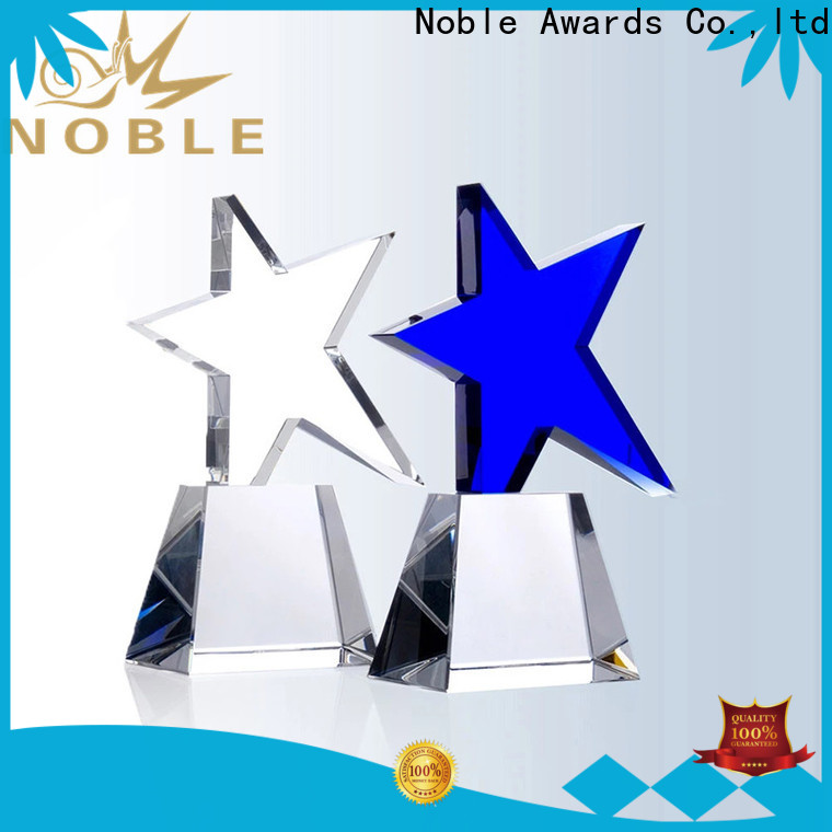 Noble Awards premium glass glass trophies free engraving supplier For Sport games