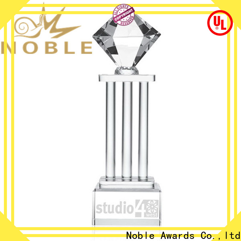 portable glass tennis trophy jade crystal for wholesale For Sport games