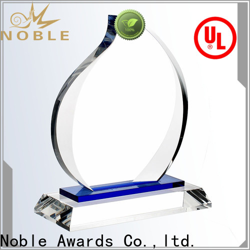Noble Awards jade crystal glass award plaque bulk production For Sport games