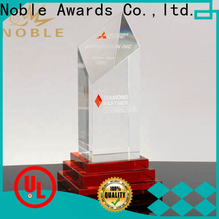Noble Awards premium glass round glass trophy for wholesale For Awards