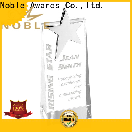 Noble Awards jade crystal custom glass awards and plaques bulk production For Sport games