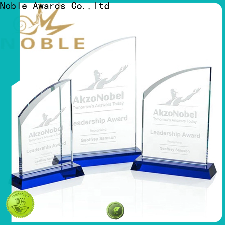 Noble Awards durable large glass trophy customization For Awards