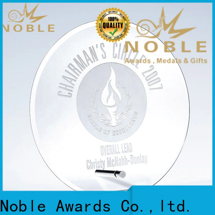 Noble Awards jade crystal etched glass awards bulk production For Gift
