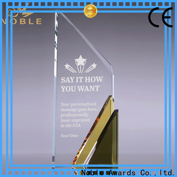 Noble Awards jade crystal crystal award trophy bulk production For Awards