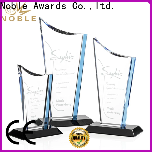 Noble Awards durable crystal soccer trophy free sample For Sport games