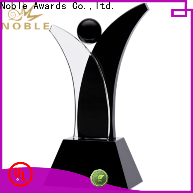 Noble Awards durable glass trophy design OEM For Sport games