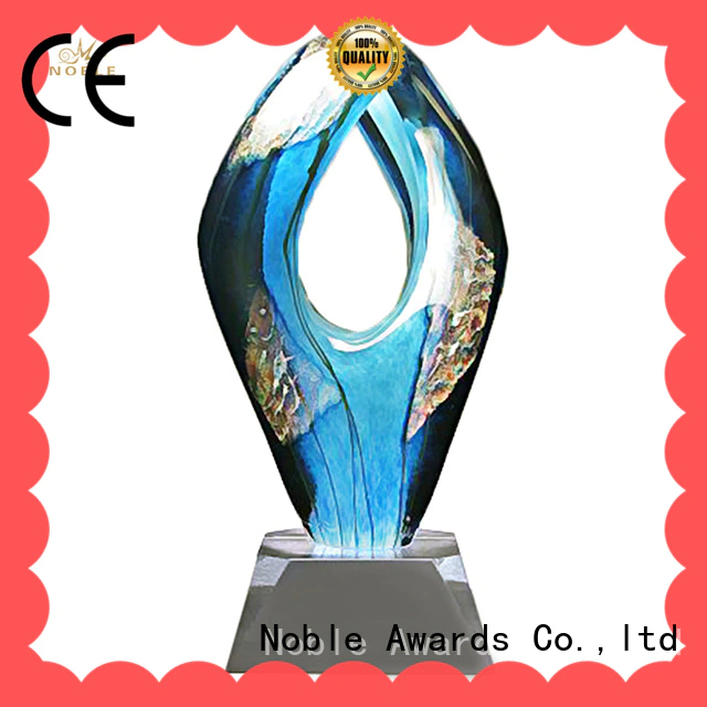 Noble Awards solid mesh Art Craft glass trophies get quote For Sport games