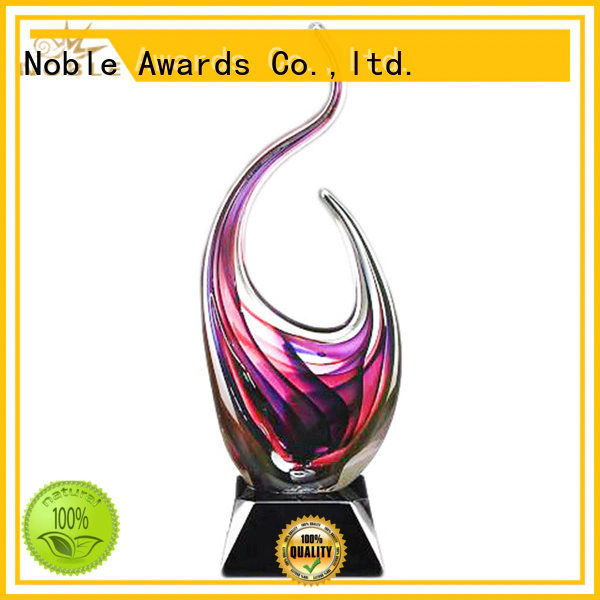 Noble Awards latest Art Craft glass trophies OEM For Sport games