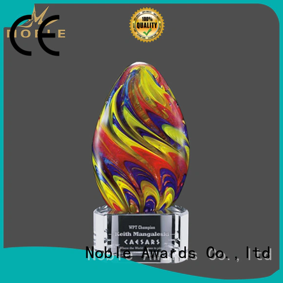 Noble Awards high-quality Art glass trophies free sample For Sport games